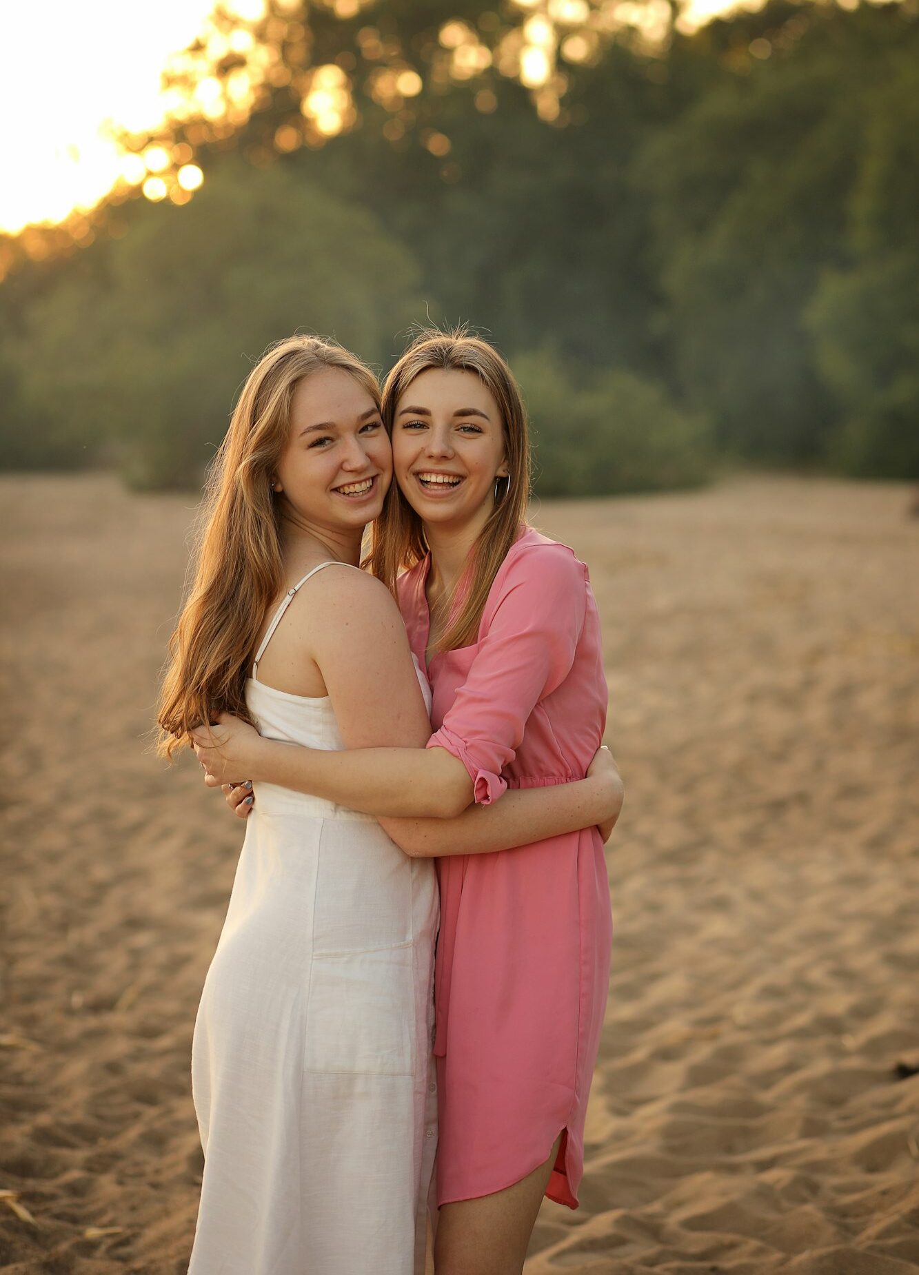 Two happy girls.